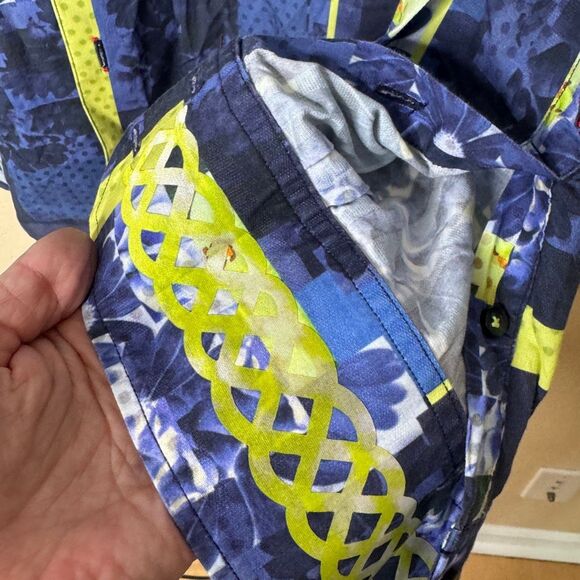 Robert Graham Exclusive Shirt Mens Large Blue Button Up Polka Dot Floral Print - Picture 4 of 8